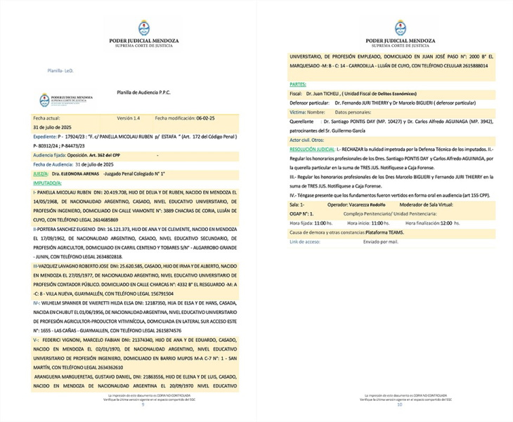 La resolución judicial