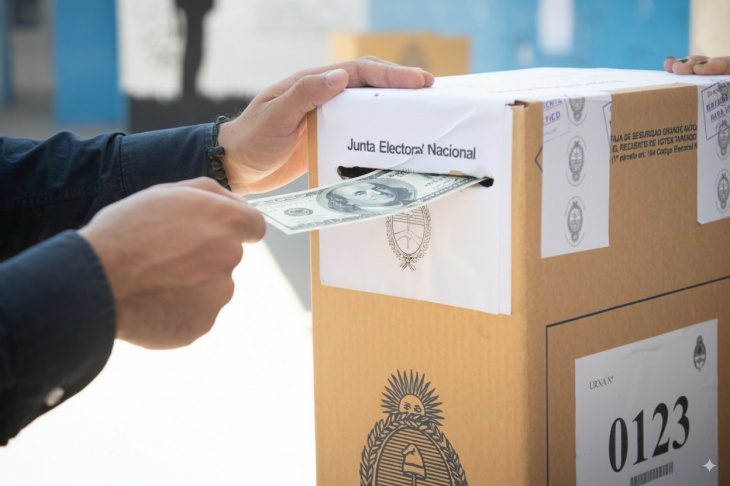 El dólar una vez más toma protagonismo electoral (Imagen generada con IA)
