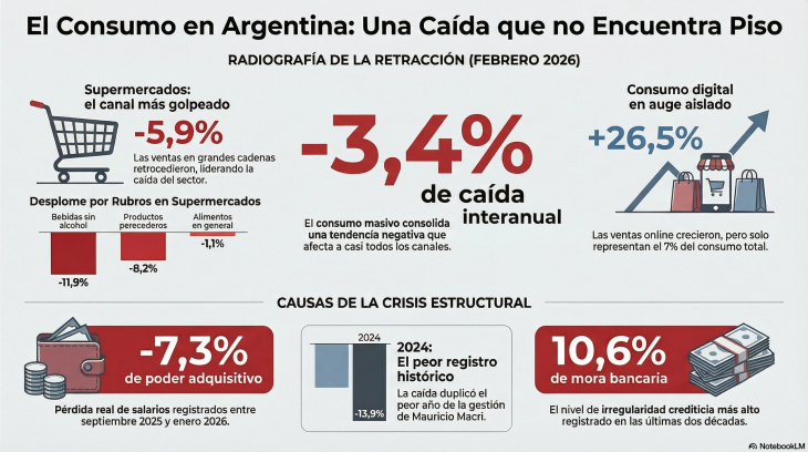 El consumo no para de caer en la Argentina