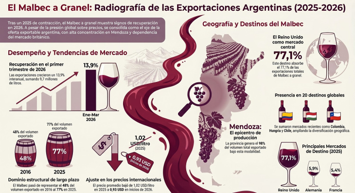 El Malbec a granel parece recuperarse el primer trimestre de este año