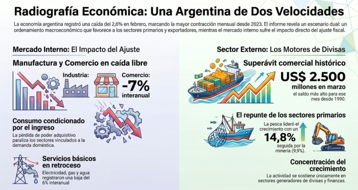 La actividad económica sigue cayendo según los datos oficiales