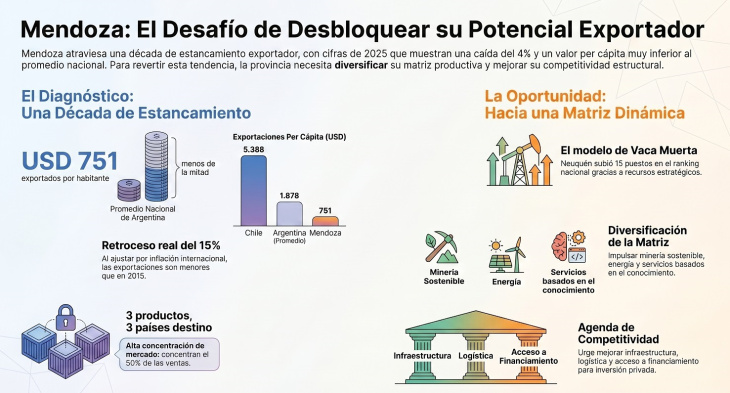 Mendoza ante el desafío de ampliar su matriz exportadora