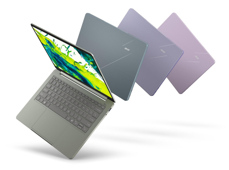 Acer presentó dos nuevas laptops con inteligencia artificial integrada y diseño ultradelgado.