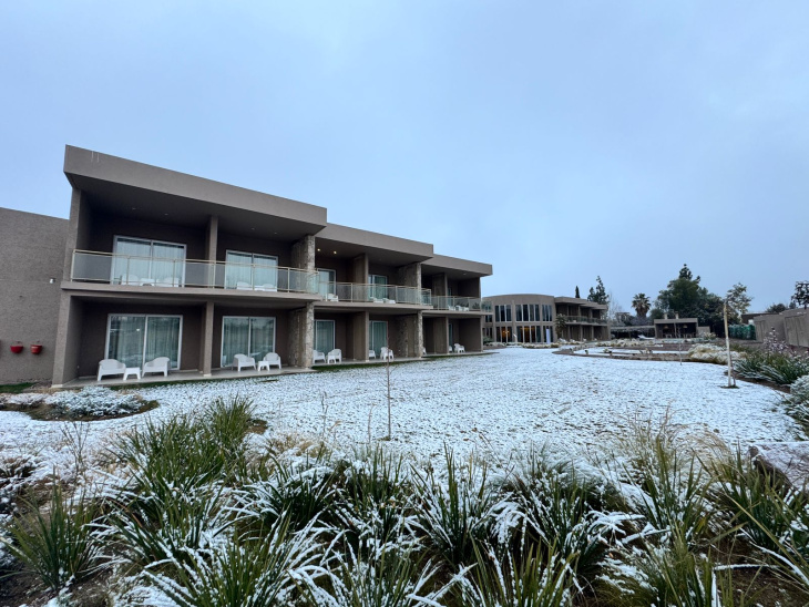 La nieve se hizo presente el día de la inauguración