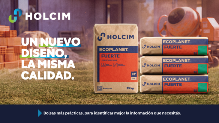 El nuevo packaging fue desarrollado por el equipo de Holcim Argentina.
