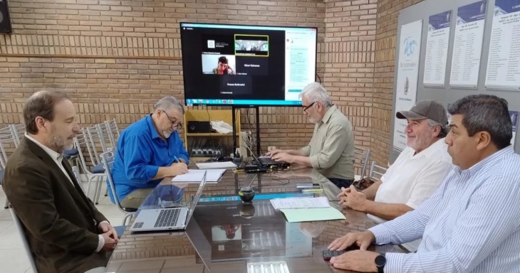 Carlos Aguinaga el día que expuso ante Derechos y Garantias