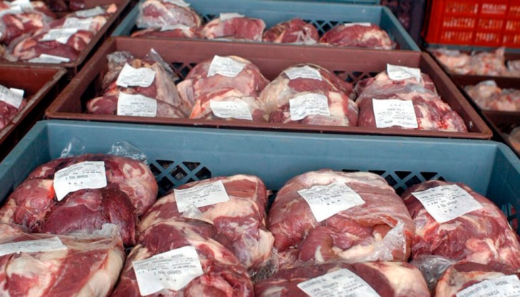 Las exportaciones de carne muestran valores a la baja tanto en volumen como en precio promedio