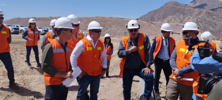 Marcelo Orrego durante su visita a Gualcamayo