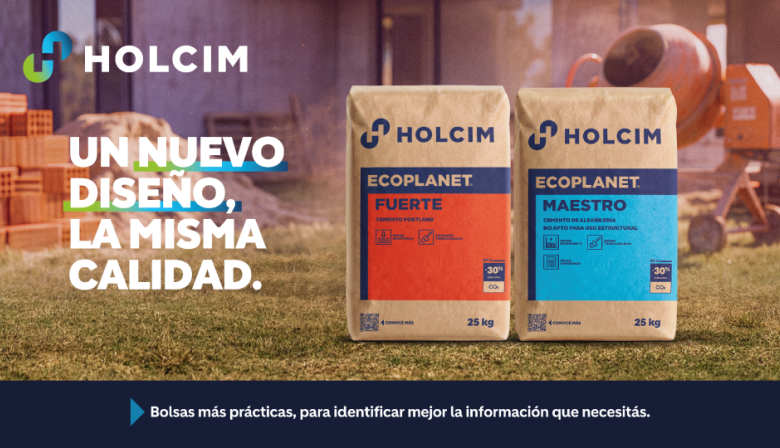 Holcim estrena nuevas bolsas de cemento en Mendoza y prepara su llegada a todo el país
