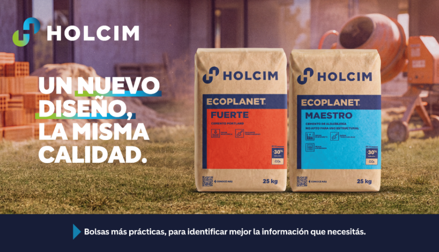 Holcim estrena nuevas bolsas de cemento en Mendoza y prepara su llegada a todo el país