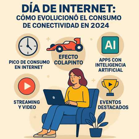 Día de Internet: cómo evolucionó el consumo de conectividad en Argentina durante 2024, según Telecom