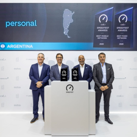 Personal ganó el premio de Ookla a la mejor red fija y móvil de Argentina en 2025